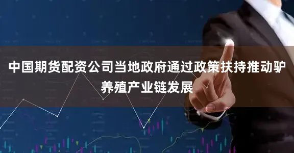 中国期货配资公司当地政府通过政策扶持推动驴养殖产业链发展